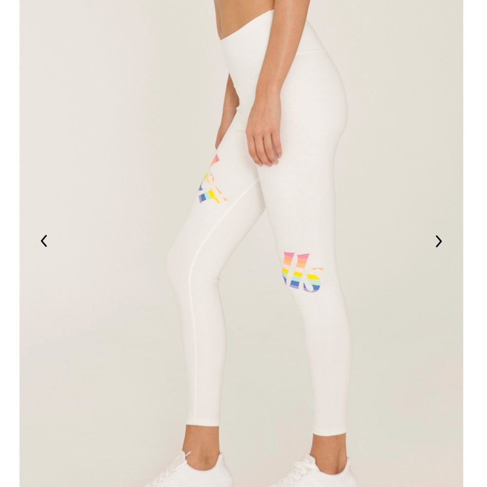 Underalls Pride in White Yoga Workout Leggings